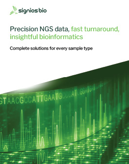Precision NGS data, fast turnaround, insightful bioinformatics brochure thumb